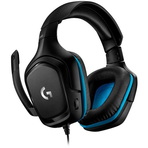 LOGITECH G432 Wired Gaming Headset 7.1 - LEATHERETTE - BLACK/BLUE - USB slika 2