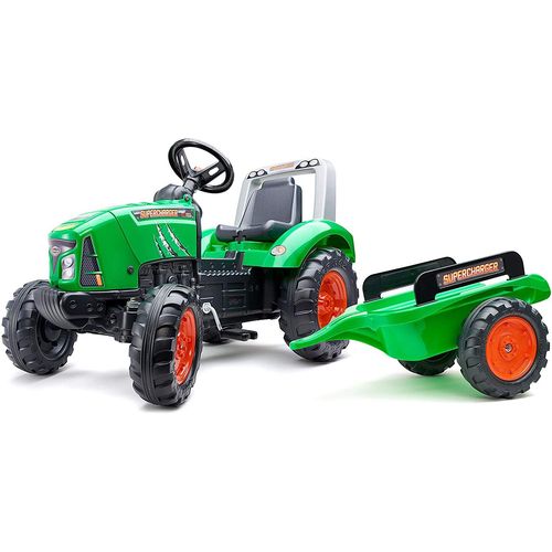 Falk traktor s prikolicom Supercharger - Green  slika 2
