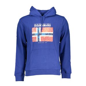 NAPAPIJRI MEN'S BLUE ZIPLESS SWEATSHIRT