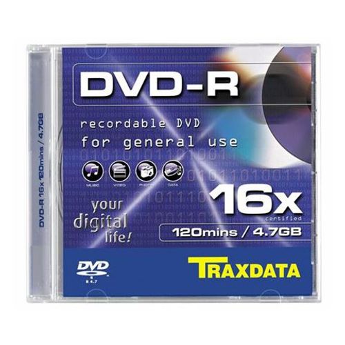 Traxdata MED DVD disk TRX DVD-R 4.7GB BOX-1 slika 1