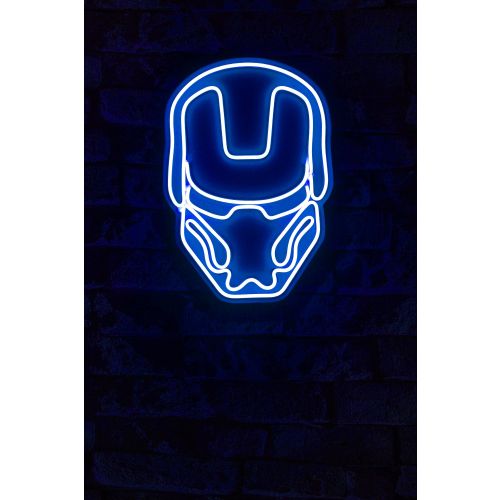 Wallity Ukrasna plastična LED rasvjeta, Iron Man - Blue slika 10