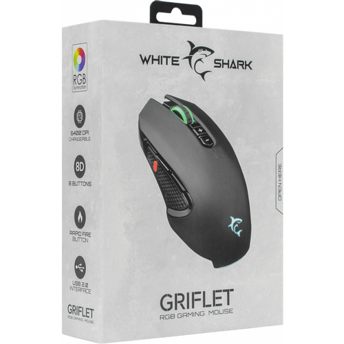 White Shark WS GM 5011 GRIFLET, Mouse Black slika 5