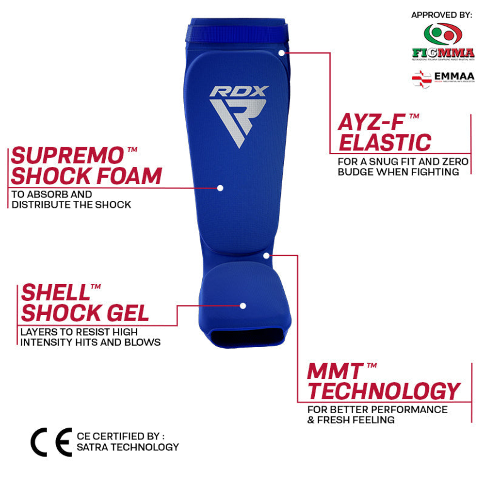RDX Sports Štitnici za potkoljenice OEKO-TEX® i CE - Plavi - M slika 6