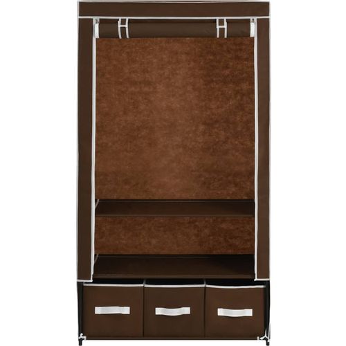 282458 Wardrobe Brown 87x49x159 cm Fabric slika 11