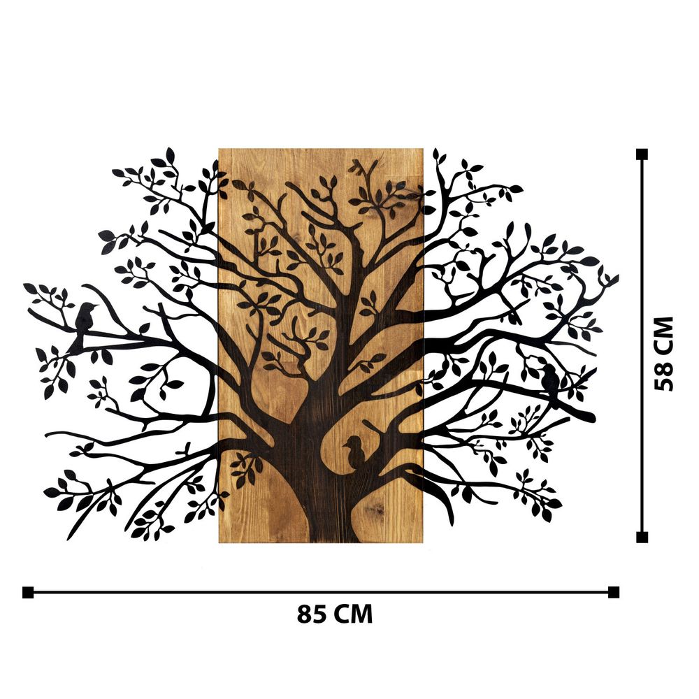 Dekorativni Drveni Zidni Ukras Kavak Black Walnut slika 8