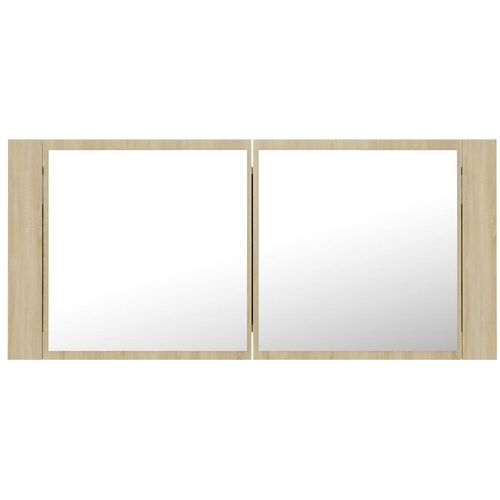 LED kupaonski ormarić s ogledalom boja hrasta 100 x 12 x 45 cm slika 13