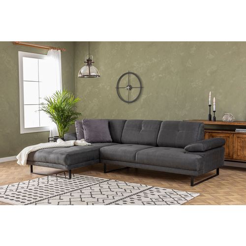 Atelier Del Sofa Kutna garnitura, Antracit, Mustang Small Left - Anthracite slika 2