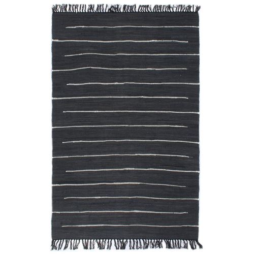 Ručno tkani tepih Chindi od pamuka 200 x 290 cm antracit slika 16