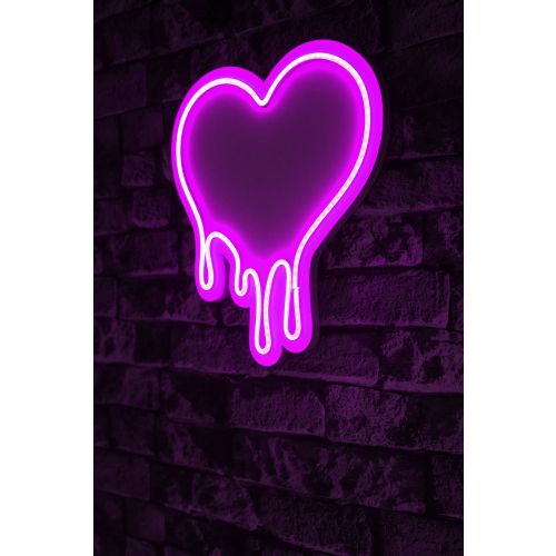 Wallity Ukrasna plastična LED rasvjeta, Melting Heart - Pink slika 9