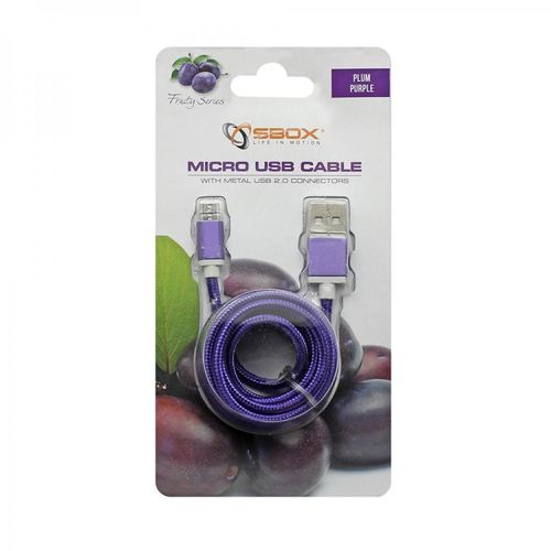 KABEL SBOX USB->MICRO USB M/M 1,5M Blister PURPLE slika 4