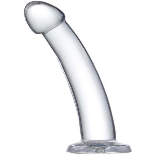 Glazed zakrivljeni prozirni dildo 16cm ili 18cm slika 4