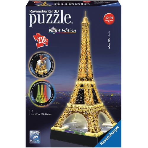 Ravensburger Puzzle 3D Eiffelov toranj noću 216kom slika 1
