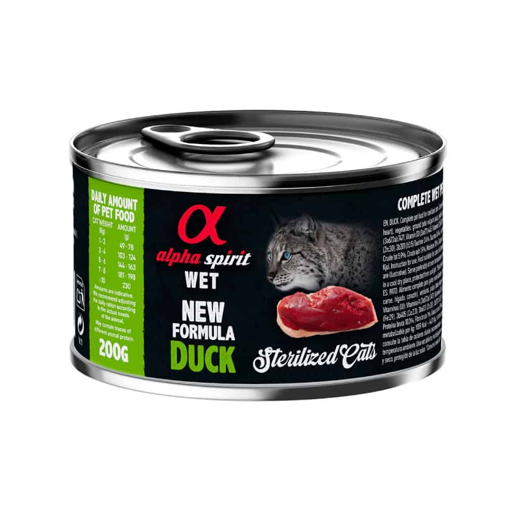 Alpha Spirit – patka hrana za sterilizirane mačke 200g  slika 1