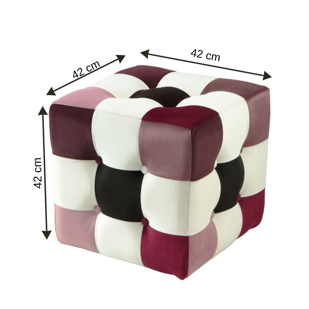 Pouffe Patchwork v2 - Višenamjenski i Stilski slika 4