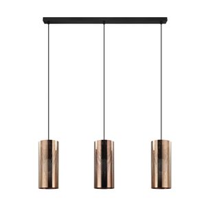 Eglo viseća lampa tabiago e27 3x40w crno/rozo zlatno š:130mm v:1100mm