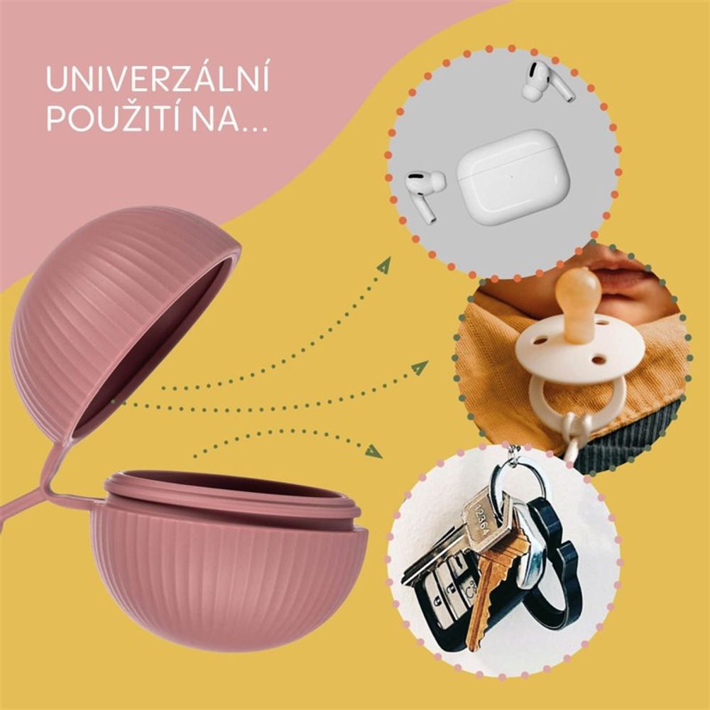 Zopa Silikonska kutija za dudu, Old Pink slika 5