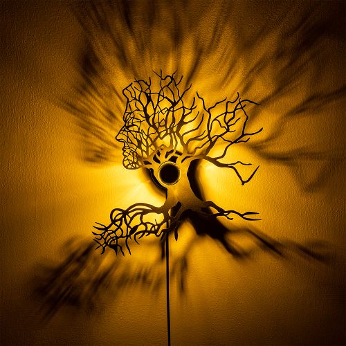 Tree Man Black Wall Lamp slika 4