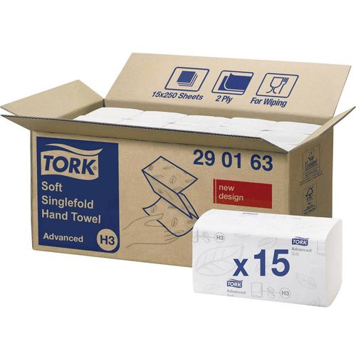 TORK 290163 Zickzack Advanced papirnati ručnici (D x Š) 23 cm x 25 cm bijela 15 x 250 listova/paket  3750 St. slika 1