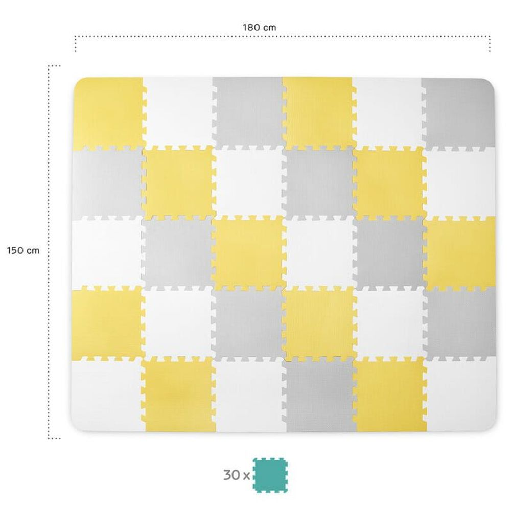 Kinderkraft Podloga za igru LUNO 150x180cm, Yellow slika 9