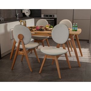 Set Stola i Stolica Touch (4S) OakBeige (5 Komada)