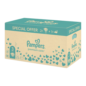 Pampers Premium Care poklon set, pelene + vlažne maramice, posebna ponuda