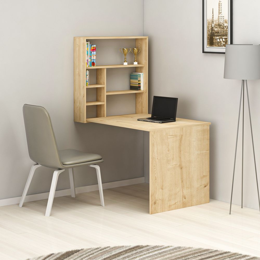 Sedir - Oak Study Desk - radni sto sa policom slika 1