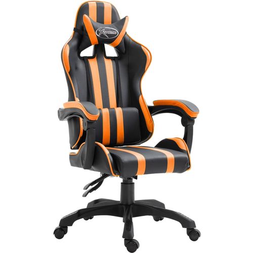 Igraća stolica od umjetne kože narančasta slika 1