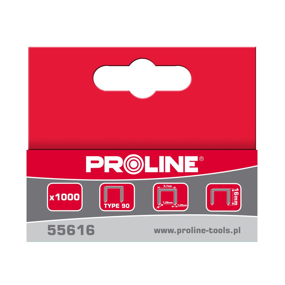 KLAMERICE TIP 90 19MM 5,7*1,26MM 1000KOM PROLINE  55619 slika 1