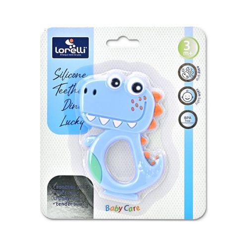 Lorelli Silikonska Glodalica Za Bebe Dino - Lucky Blue slika 2