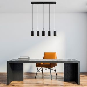 Camel 5 Black Chandelier