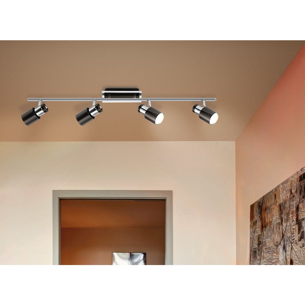 Eglo Davida 1 reflektor/4, led, gu10, 4x5w, 4x400lm, krom/crna  slika 6