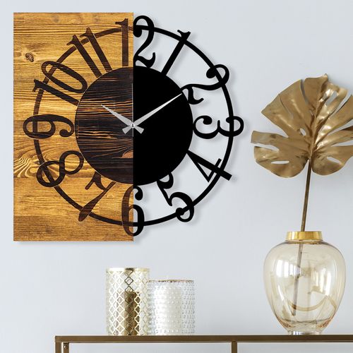 Wallity Ukrasni drveni zidni sat, Wooden Clock 1 slika 1