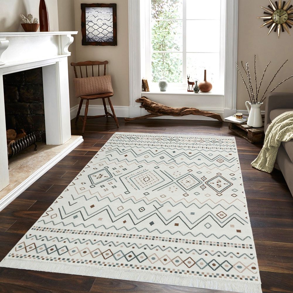 Elegantni Bež-Plavi Mink Tepih (160 x 230 cm) slika 2