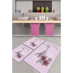 Set višebojnih prostirki za kupatilo 'From Paris' (3 komada)