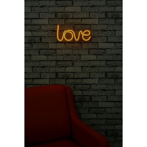 Wallity Ukrasna plastična LED rasvjeta, Love - Yellow slika 3