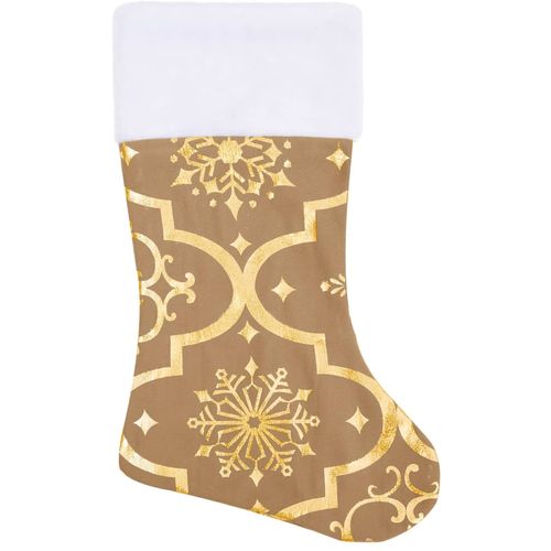 Luksuzna podloga za božićno drvce s čarapom žuta 150 cm tkanina slika 11