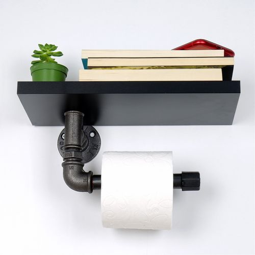 Boruraf239 BlackSilver Toilet Paper Holder slika 4