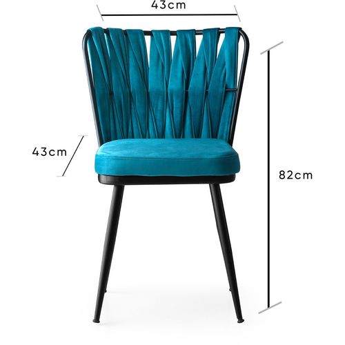 Hanah Home KuÅŸaklÄ± - 228 V4  Black
Blue Chair Set (4 Pieces) slika 7