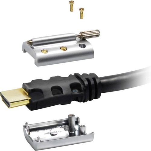 Maxtrack HDMI priključni kabel HDMI A utikač, HDMI A utikač 20.00 m crna C 505-20 L podržava HDMI, sa zaštitom, audio povratni kanal (arc), Ultra HD (4K) HDMI s eternetom, mogućnost vijčanog spajanja, pozlaćeni kontakti HDMI kabel slika 3