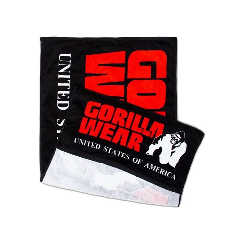 Gorilla Wear Funkcionalni peškir za teretanu, Crno/Crveni slika 1