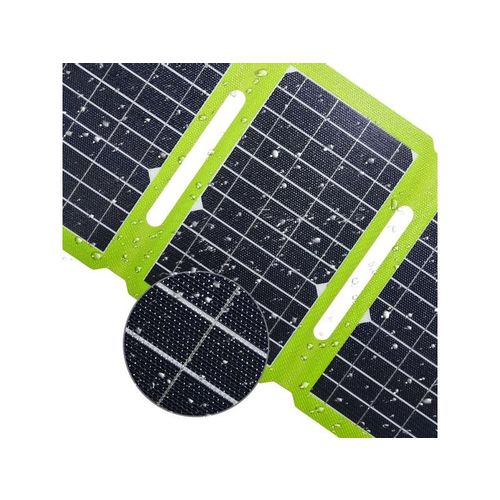 SWISSTEN punjač SOLARNI, 21W, USB-A, USB-C, preklopni, crni slika 4