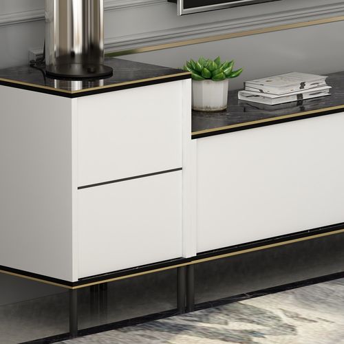 Imaj - White, Marble White
Black
Gold TV Unit slika 6