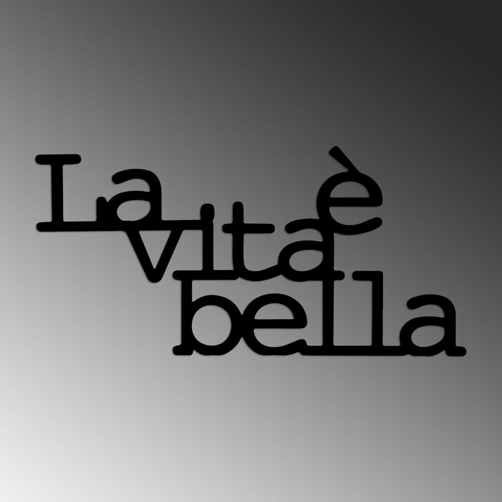 Decorative metal wall accessory Vita E Bella 1, colour: black slika 5