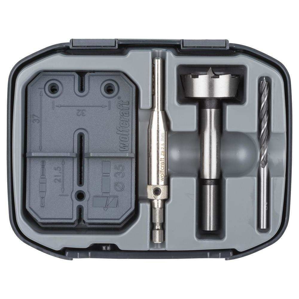 Wolfcraft Set Za Montažu Šarki fi 35 mm / 5 dijelni - 4656000 slika 2