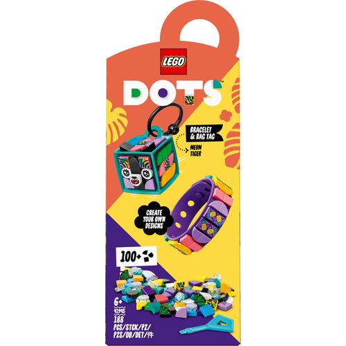 LEGO® DOTS 41945 narukvica i privjesak za torbu neonski t slika 1