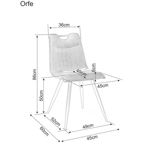 Stolica ORFE - samt tkanina slika 7