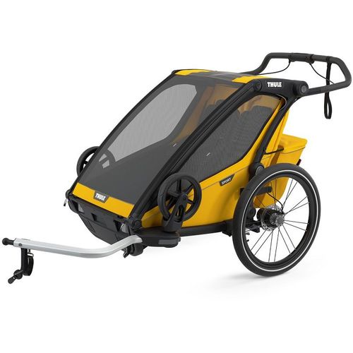 Thule Chariot Sport 2 žuto/crna sportska dječja kolica i prikolica za bicikl za dvoje djece (4u1) slika 10