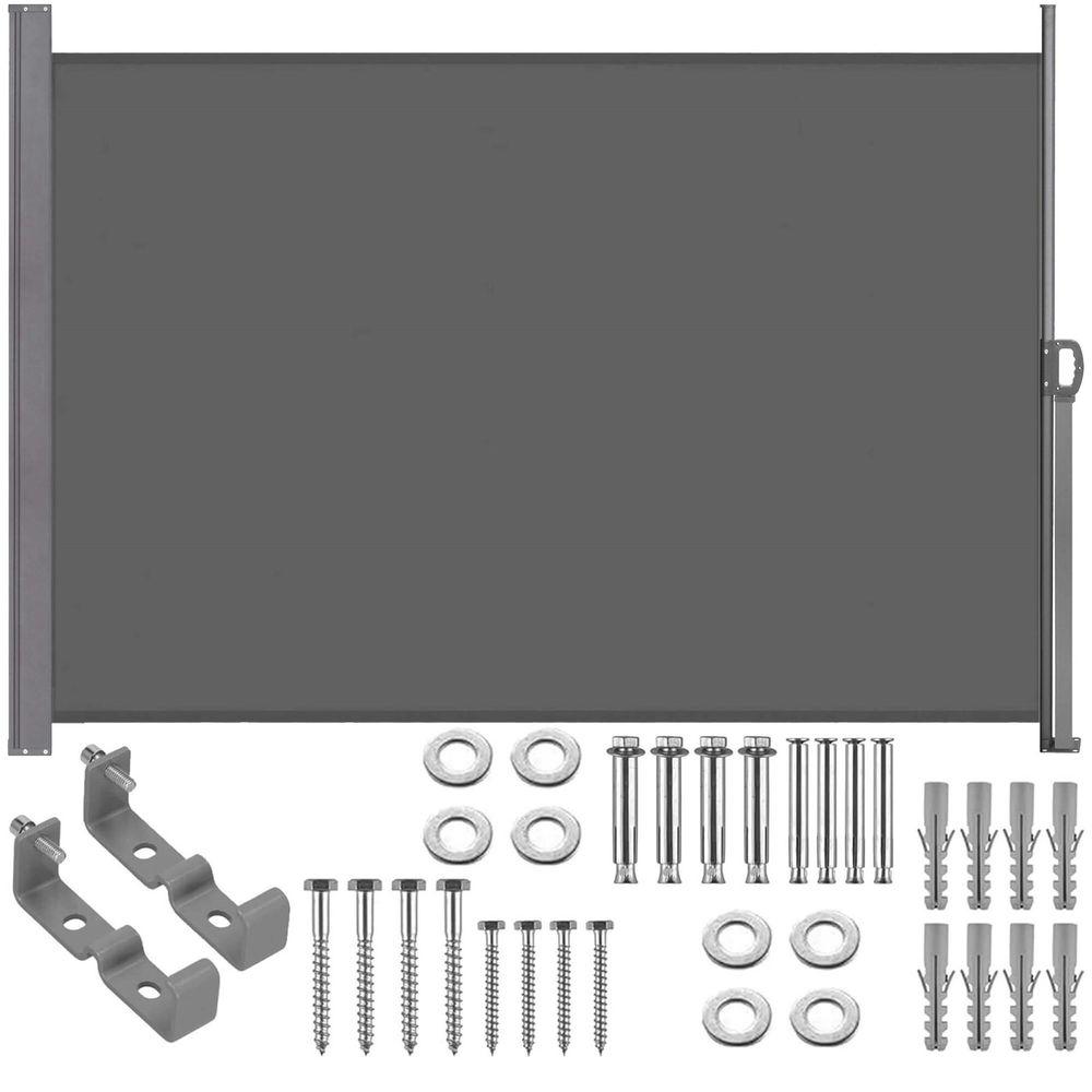 Aw0001 bočna tenda 250 x 160 cm tamno siva slika 8