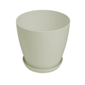 Saksija LUX 28cm sa podmetacem bež