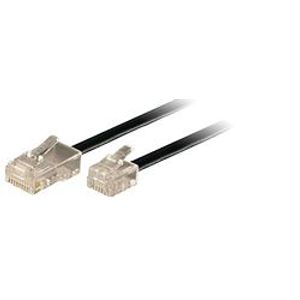 Transmedia Connecting Cable Western 8 4 to 6 4, 3m, Black